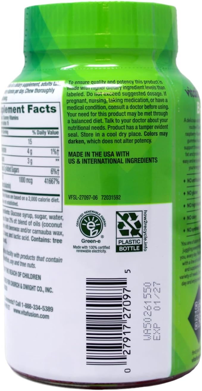 Vitafusion B-12 1000mcg 140 Count (Pack of 2)