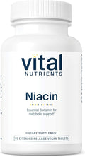 Vital Nutrients Niacin 500mg - Timed-Release Niacin Supplement for Men & Women - Vitamin B3 Supports Heart Health and Protein & Fat Metabolism - Gluten, Dairy, Soy Free - Non-GMO - 90 Tablets