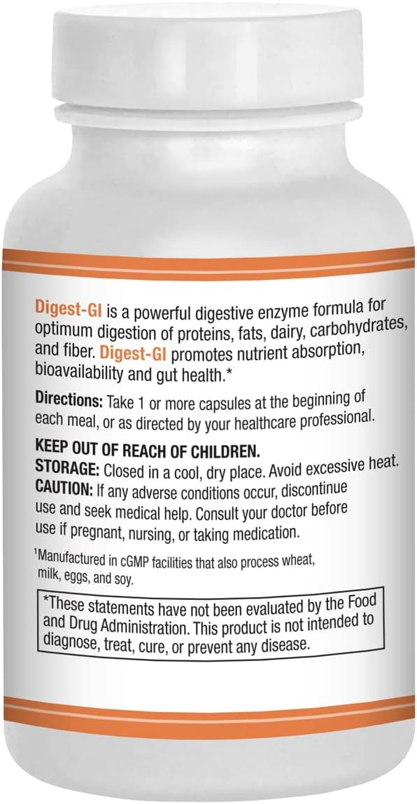 AST Enzymes Digest-GI Digestive Enzyme - (90 x 2) Vegetarian Capsules-Digestion and Bloating Relief for Women and Men