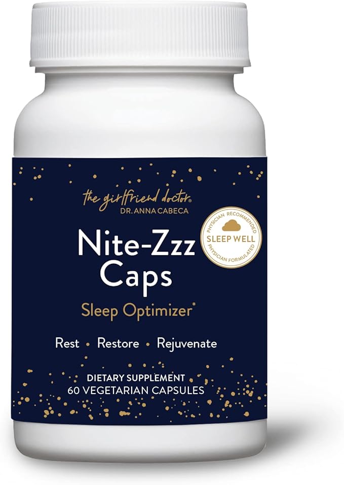 VIDAPURA Nite-Zzz Sleep Support by Dr. Anna Cabeca – Melatonin-Free Herbal Formula with Magnesium & L-Theanine – Supports Relaxation & Restful Sleep – 60 Capsules