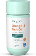True Grace Omega-3 Fish Oil - 120 Softgels - 1400 mg EPA + DHA - Brain, Heart, Joint & Immune Health - Organic, Gluten Free, Soy Free