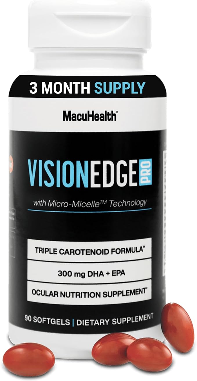 Eye Supplement for Athletes; Formula with Lutein, Zeaxanthin, and Meso-Zeaxanthin, Eye Supplements Omega 3, Essential Carotenoids for Eyes - (90 Softgels, 3 Month Supply)
