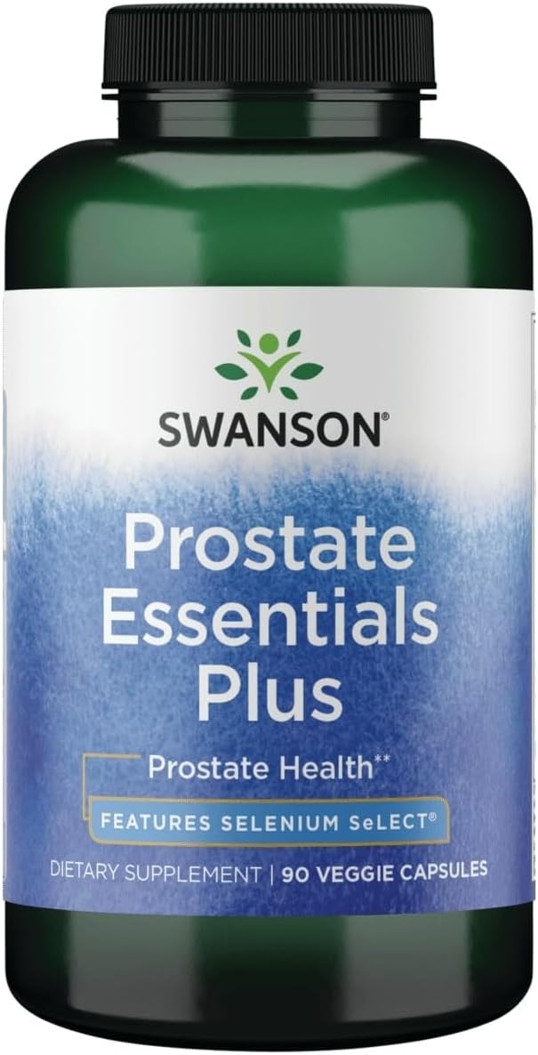 Swanson Prostate Essentials Plus Herbal Supplement for Men Over 40 Seeking Urinary and Prostate Health (90 Veggie Capsules)