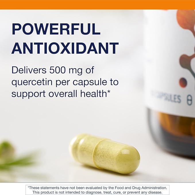 Metagenics Quercetin 500 mg Supplement - Immune & Cardiovascular Support, Antioxidant Protection - Non-GMO, Gluten-Free, Vegan - GMP Certified Facility - 60 Capsules