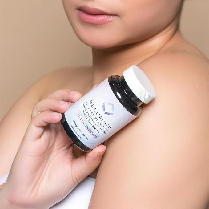 Relumins Advance White Active Glutathione Complex - Max Dose 900mg Glutathione with 6X Boosters, ALA & NAC - Spring Glow Essentials Anti-Aging Skin Brightening Supplement - 60 Caps x 3 Bottles