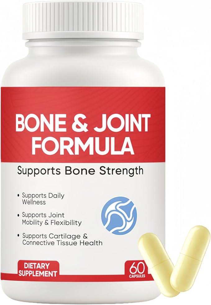 Osteo Bone & Joint Formula Forbone Density, Bone and Joint Formula Supplement, Calcium Supplements for Women with Vitamin D3, K2, Collagen Ll, Marine Multimineral Complex, 60 Capsules