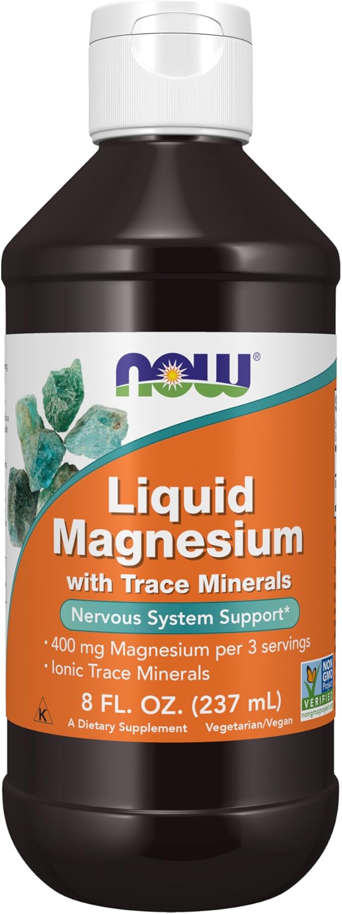 NOW Supplements, Liquid Magnesium with Trace Mineral, Nervous System Support*, 8-Ounce