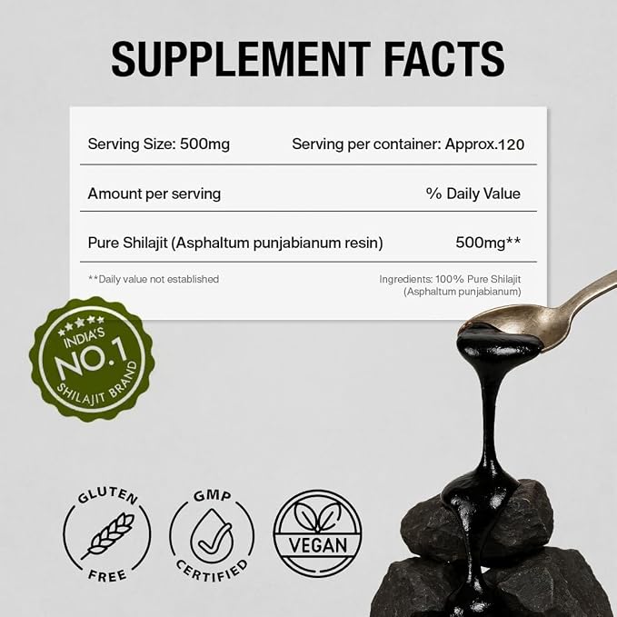 Kapiva 100% Authentic Himalayan Shilajit Resin (30gmx2), High Potency for Men & Women | 80+ Trace Minerals, Upto 70% Fulvic Acid | Authentic | Natural Energy & Immune Support