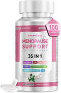 Menopause Supplements For Women, 400mg Black Cohosh & 200mg DIM for Hot Flashes, Night Sweats Relief & Hormone Balance, 35-in-1 with Probiotics, Ashwagandha & Red Clover, 100 Capsules/50-Day Supply
