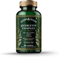 HERBS & SEEDS Quercetin Complex 500mg Supplement Natural Vegan Sources with Bioflavonoids & Potent Antioxidants for Cellular Health Support & Promotes Immunity – 90 Capsules