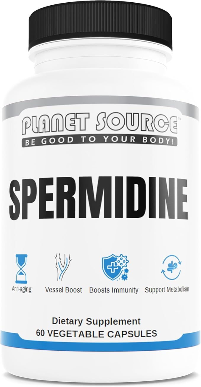 Spermidine 10mg, 60 Capsules, Longevity & Cellular Health Supplement, Promotes Autophagy, Supports Heart Health, Brain Function, Immune System