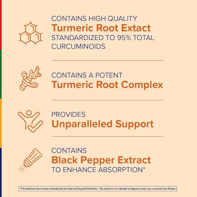 Stop Aging Now - Turmeric Curcumin Supplement - with Black Pepper - 60 Capsules