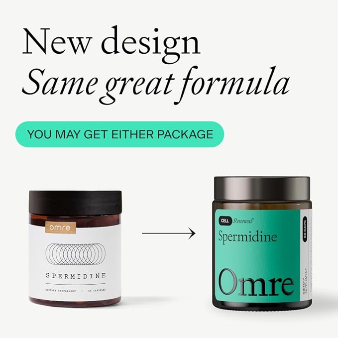OMRE Spermidine Supplement (10mg of Non-Synthetic Spermidine) - 3rd-Party Tested 1000mg Wheat Germ Extract Standardized to No Less Than 1% - 10mg of Natural Spermidine per Serving
