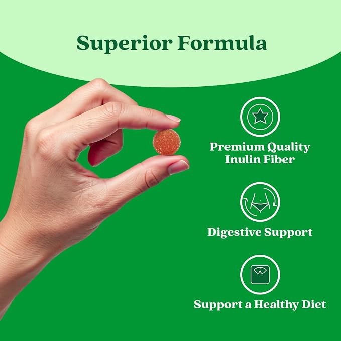 BeLive Fiber Gummies - Prebiotic Fiber Supplement with Chicory Root & Inulin for Digestive Support & Overall Gut Health I Vegan, Sugar Free Gummies for Adults & Children - Apple Flavor | 3-Pack