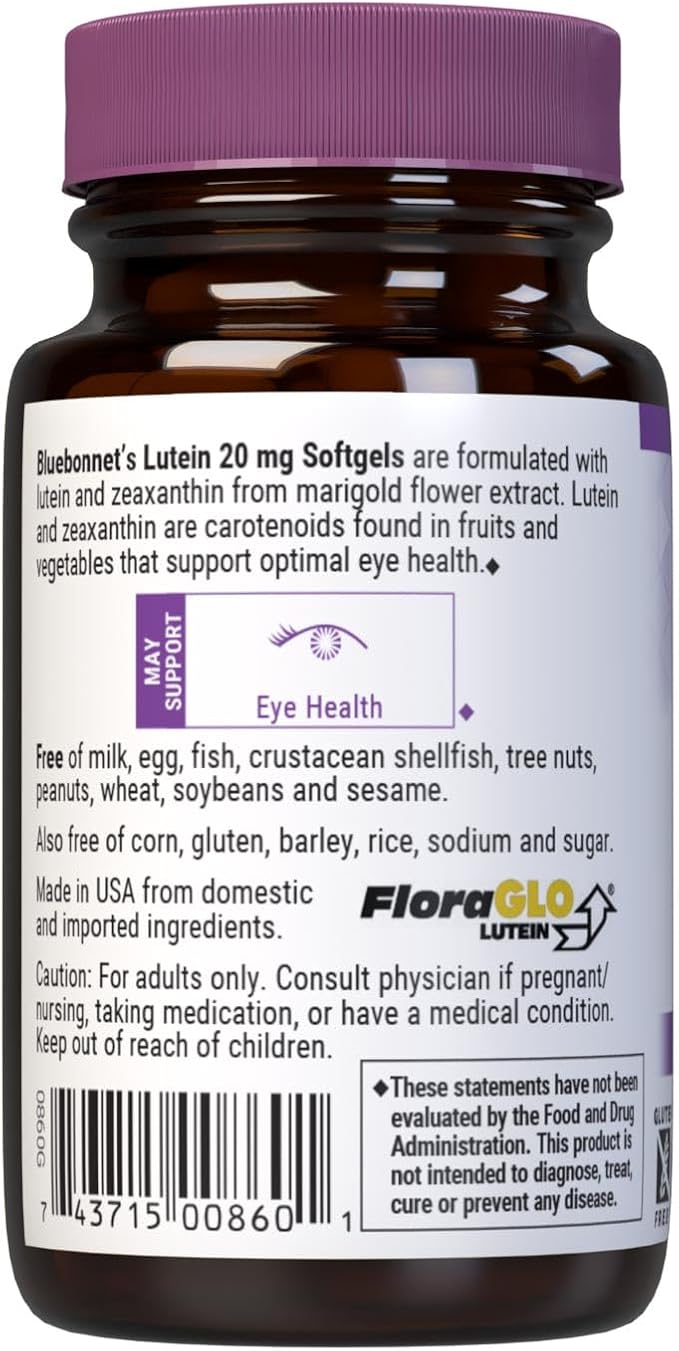 BLUEBONNET NUTRITION LUTEIN 20 mg