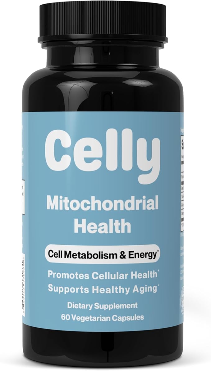 Celly Mitochondrial Health | Longevity Supplement for Cellular Nutrition and Healthy Aging | Promotes Mitochondria ATP Energy with CoQ10, Resveratrol & Green Coffee | Made in USA & 3rd Party Tested