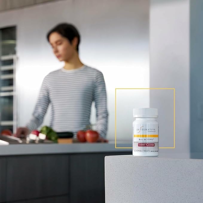 Integrative Therapeutics B12-Active - B12 Supplement for Nerve Function Support* - Chewable Support - Dairy, Soy & Gluten-Free - Cherry Flavored, 30 Chewable Tablets (30 Servings)