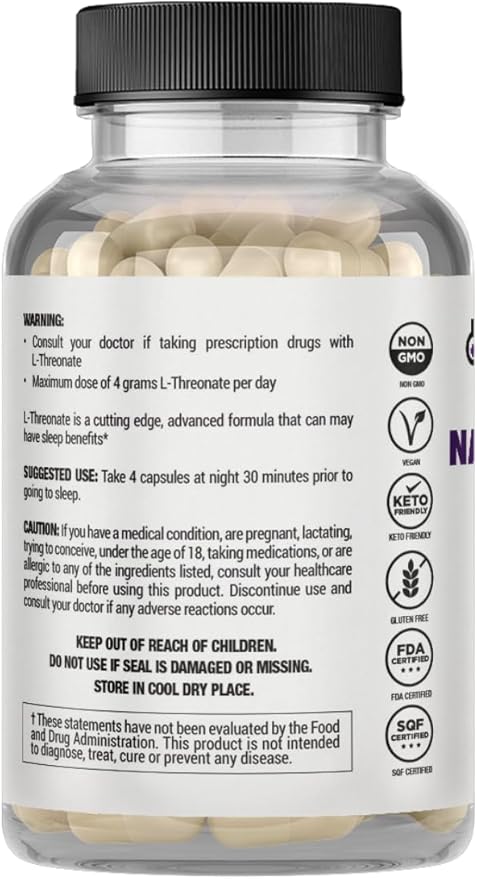 Sleep Support Formula - L-Threonate, Apigenin Melatonin, L-Theanine - 120 Capsules - 4-in-1 Non-Habit Forming Apigenin Supplement - Restful Nights and Refreshing Mornings - by Ginsipre Health