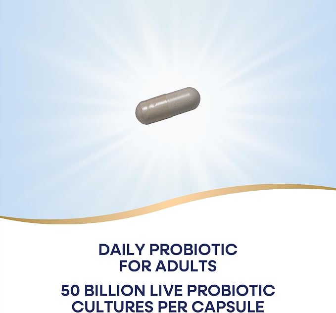 Nature's Way Extra Strength(1) Fortify Probiotic, Probiotics for Digestive Health, Prebiotics, 50 Billion Live Cultures, Digestive & Immune Health Support*, 30 Capsules