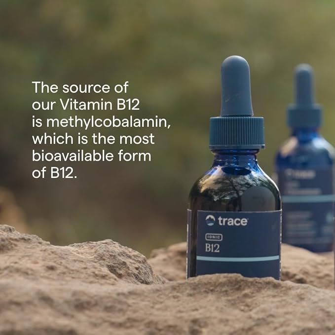 Trace Minerals Ionic B12 - Liquid Multivitamin for Hormone Balance & Healthy Nerve Function - Supports Metabolic Health - Enzyme Production - Natural Wellness Formula - 2 fl oz (59 Servings)