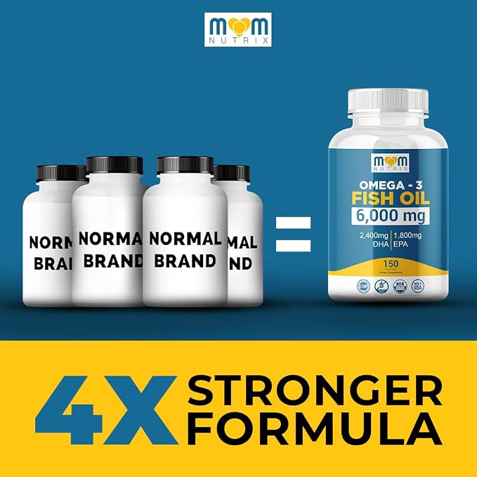 Omega 3 Fish Oil with Maximum EPA DHA - Supports Brain, Liver, Heart & Immunity - Made in The USA - 150 Softgels