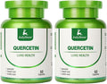 JulyDeer Quercetin 400 mg with Loquat Leaf Extract, Ursolic Acid 120 Capsules, Healthy Immune Support Supplements, High Bioavailable Flavonoids, Natural Antioxidant – Non-GMO, No Gluten - 2 btls
