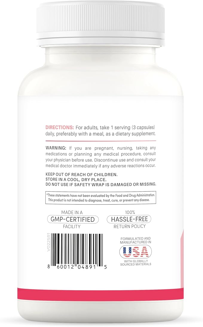 Women's Probiotic with Cranberry - 7.5 B CFUs for Vaginal & Gut Microbiome Support - 90 Vegan Capsules, Gluten Free