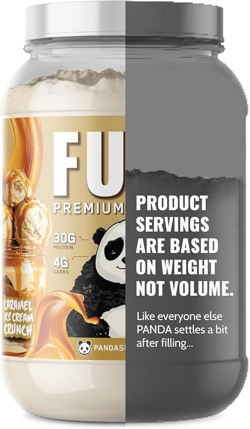 Underground Bio Labs Panda Fuel Premium Protein Whey,Hydrolyzed Collagen,Casein,Probiotics, Enzymes, Keto Friendly,Time Release, 25 Servings (2.5 Pound, Caramel Ice Cream Crunch)