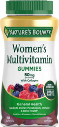 Nature's Bounty Women Multivitamin Gummies, Vitamin Supplements for Adults, General Health, Supports Immune and Bone Health, Mixed Berry and Raspberry Flavored, 90 Gummies