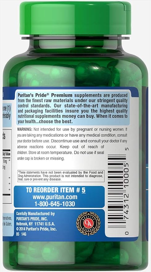Puritan's Pride Non-GMO Soy Isoflavones 750mg, Dietary Supplement with Active Daidzein, Genistein, and Glycitein Supports Menopause and Hot Flashes, 120 Rapid Release Capsules (Pack of 2)