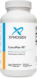 XYMOGEN CurcuPlex-95 - Turmeric Curcumin Supplement for Daily Brain Support* - Enhanced Bioavailability - Non-GMO, Gluten-Free, Vegan - 120 Capsules