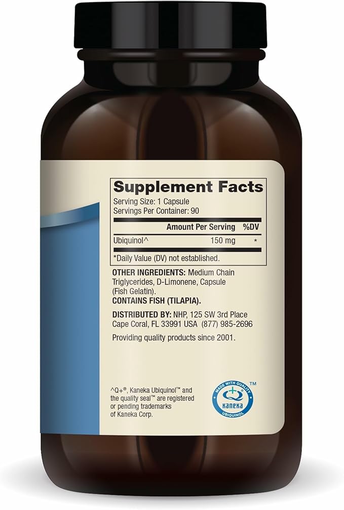 Dr. Mercola Ubiquinol - Supports Energy Production - Antioxidant Supplement - Non-GMO, Gluten-Free & Soy-Free - 90 Capsules (90 Servings) - 150 mg