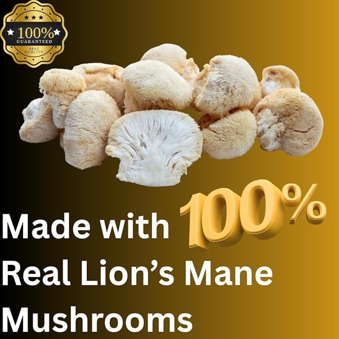 Lion’s Mane Sugar Free, Vegan Gummies, High Potency, Double Extracted, 60 Gummies
