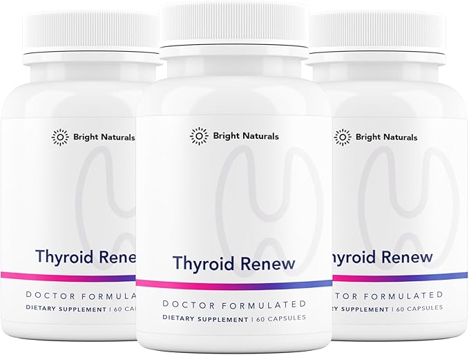 Thyroid Renew Supplement - Thyroid Support for Women with Zinc, Selenium, Copper, Ashwagandha & L-Tyrosine - 180 Capsules