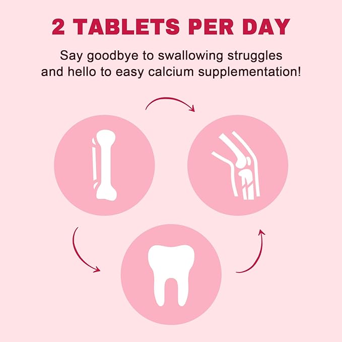 (2 Pack) Calcium Citrate with Vitamin D3 Supplement for Women & Men, Calcium Citrate 600/1200 mg with Magnesium Zinc D3 for Bone Muscle & Teeth Health - 120 Count - 120 Day Vegan Supply