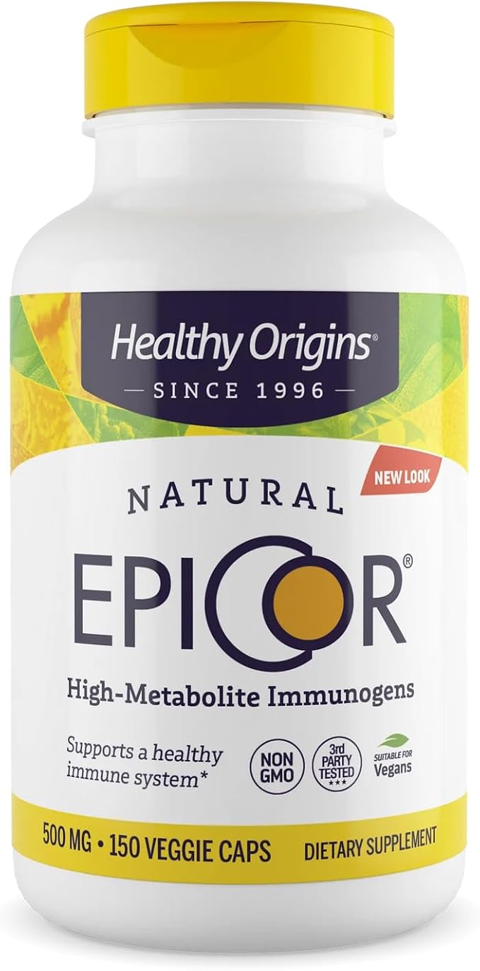 Healthy Origins EpiCor 500 mg, 150 Veggie Capsules - Featuring Clinically Studied Dried Yeast Fermentate - Supports Immune Function, Seasonal Wellness & Healthy Respiratory Health - 5 Month Supply