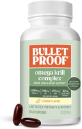 Bulletproof Omega Krill Complex Softgels, 120 Count – Lemon Flavor Omega 3 Supplement with Krill & Fish Oil, 1560mg EPA, DHA & GLA, Supports Brain, Heart & Joint Health, Non-GMO, Gluten Free