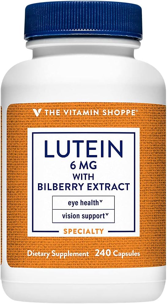 The Vitamin Shoppe Lutein - Eye Health, Vision Support & Blue Light Protection, Carotenoid Antioxidant (240 Capsules)