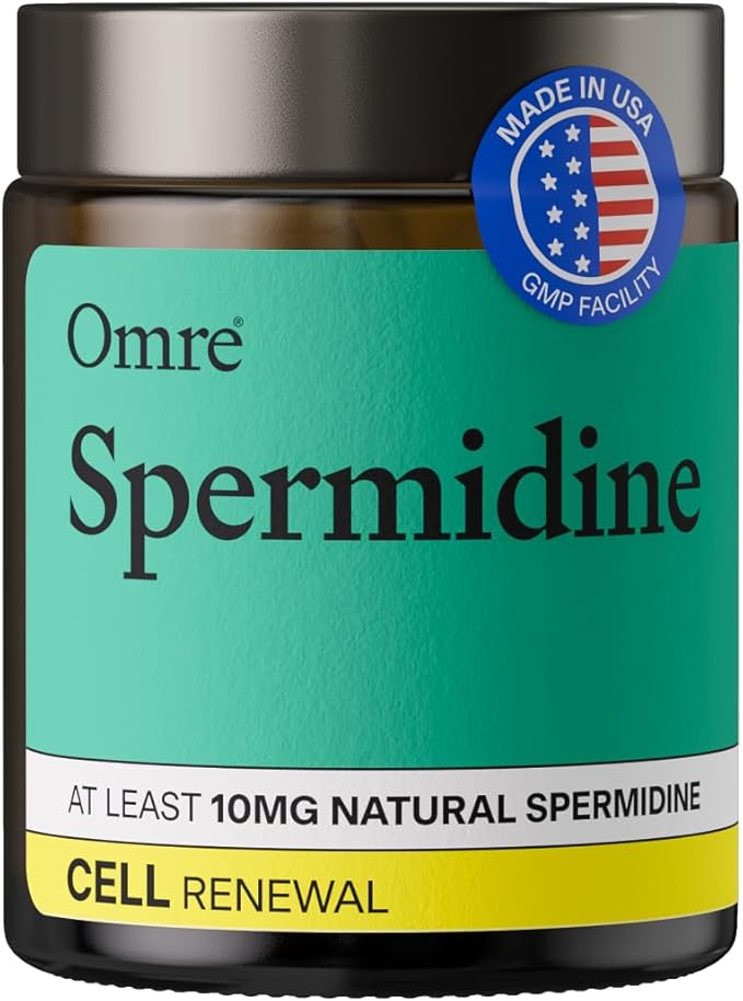 OMRE Spermidine Supplement (10mg of Non-Synthetic Spermidine) - 3rd-Party Tested 1000mg Wheat Germ Extract Standardized to No Less Than 1% - 10mg of Natural Spermidine per Serving