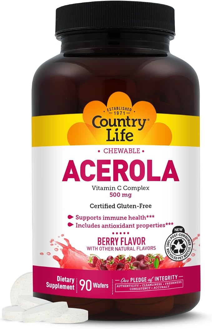 COUNTRY LIFE Acerola Vitamin C Complex 500mg, 90 CT