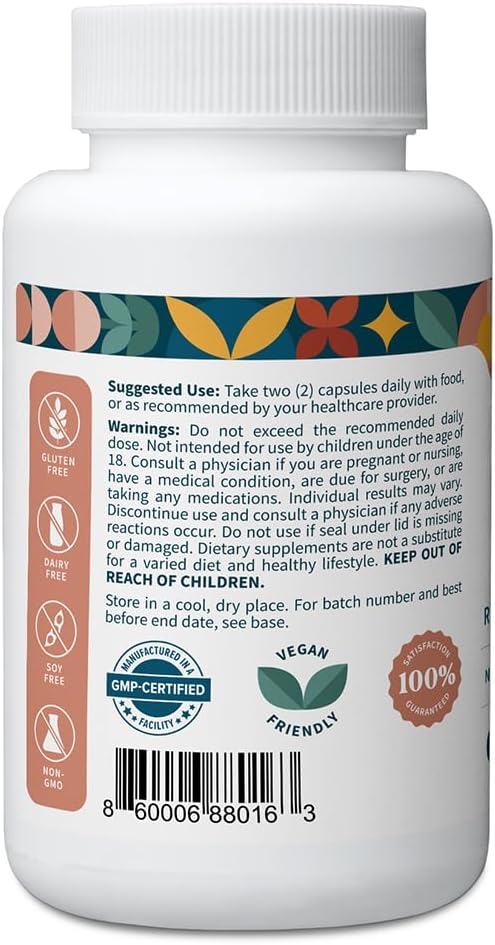 Pattern Wellness Maca Root Extract 20:1 (10,000 mg Equivalent) – for Men & Women – Tri-Color Black/Red/Yellow Blend – 60 Vegan, Non-GMO Capsules