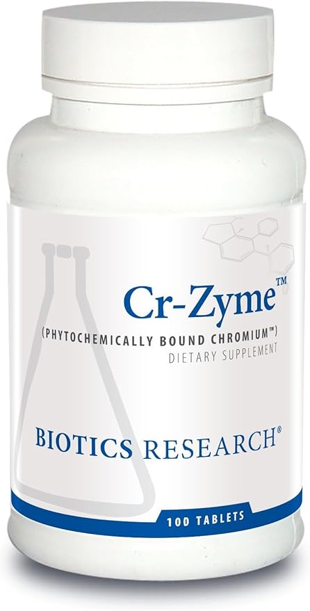 Biotics Research CrZyme Whole Food Chromium Source - Supports Healthy Lipid & Triglyceride Levels, Energy Utilization, Essential Trace Mineral, Bioavailable Form, Professional Grade, 100 Tablets