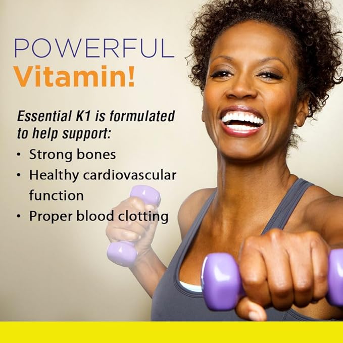 Nature's Life Vitamin K 1000mcg | Phylloquinone K-1 Supplement, Healthy Bones & Cardiovascular Support | 50CT (Pack of 2)