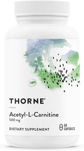 THORNE - Acetyl-L-Carnitine - 500 mg - Supports Brain Function, Mood & Healthy Nerve Sensations in the Hands & Feet* - Third-Party Certified - Gluten, Dairy & Soy-Free - 60 Capsules
