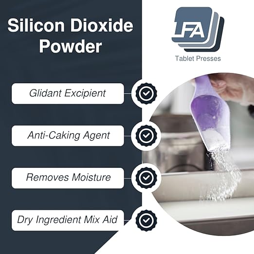 Silicon Dioxide - Anticaking Agent - 5 kg (11 lb) - Food Grade Silica Powder - Moisture-Absorbing Glidant for Tablet Press & Capsule Filler Pill Mix