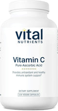 Vital Nutrients Vitamin C 1000mg (100% Pure Ascorbic Acid) - Vegan Antioxidant Supplement for Immune Support and Iron Absorption* - Gluten, Dairy and Soy Free - Non-GMO - 220 Capsules