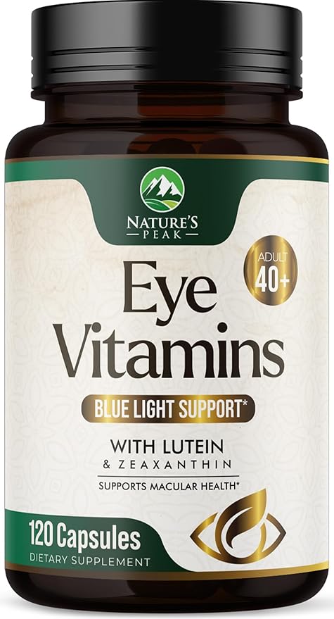 Eye Vitamins Supplements - 3x Strength Eye Health Vitamin with Lutein and Zeaxanthin - Vision Macular Health & Dry Eyes Support With Zinc, Vitamins C E & Minerals, Bottled in USA - 120 Capsules