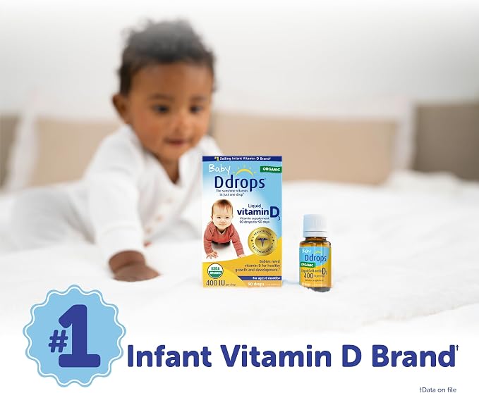 Ddrops Baby 400 IU, Vitamin D, 90 Drops 2.5mL (0.08 Fl. Oz (Pack of 1))