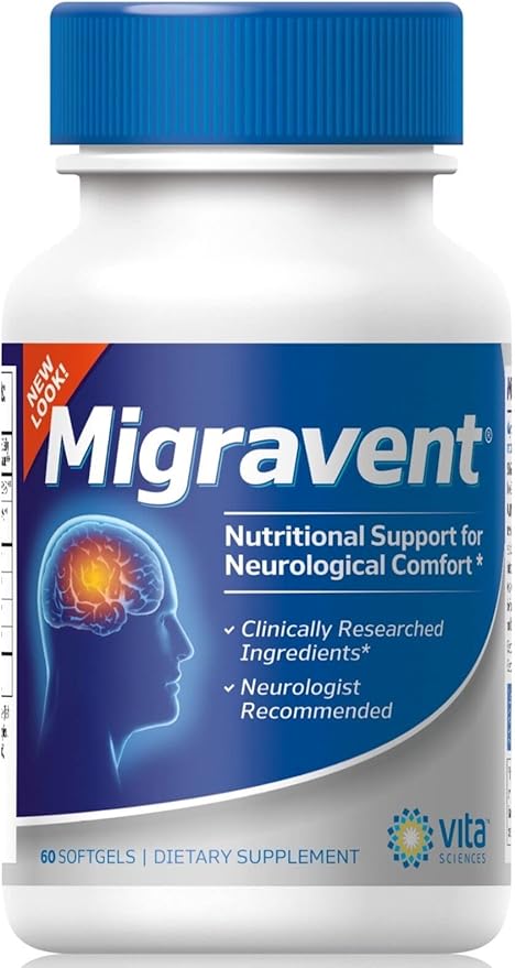 Vita Sciences Migravent – Advanced Nutritional Formula with Magnesium, CoQ10, Vitamin B2, and Butterbur for Brain and Circulatory Wellness – 60 Capsules