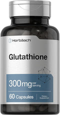 Horbaach Glutathione Supplement | 300mg | 60 Capsules | Non-GMO & Gluten Free | Reduced Form